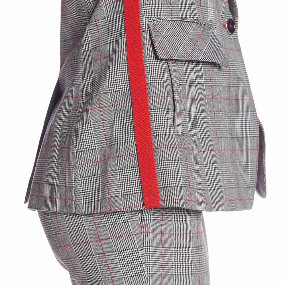 ♦️Laundry by Shelli Segal Red & Black Plaid Blazer
